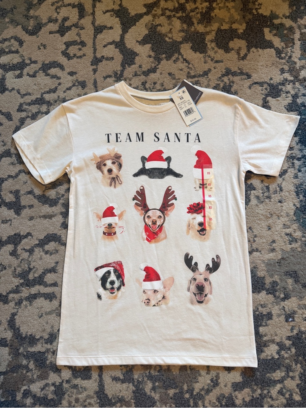 Grayson Threads NWT XS Team Santa Dog Shirt
